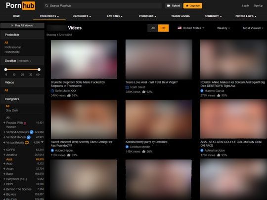 PornHub Anal